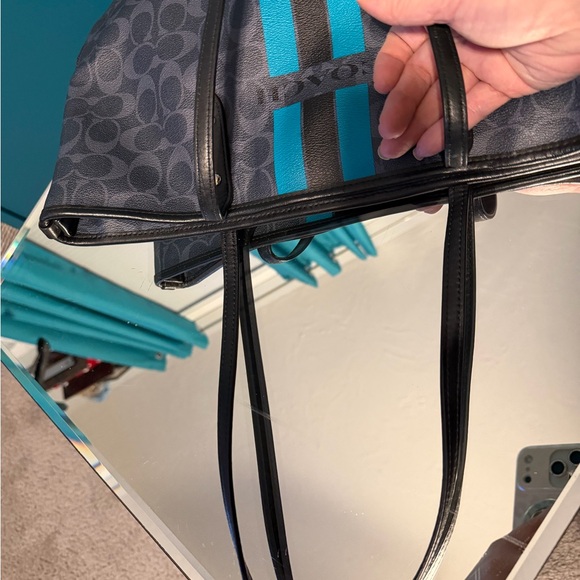 Project Coach Black and Blue Patterned Tote *project bag* - Picture 5 of 16